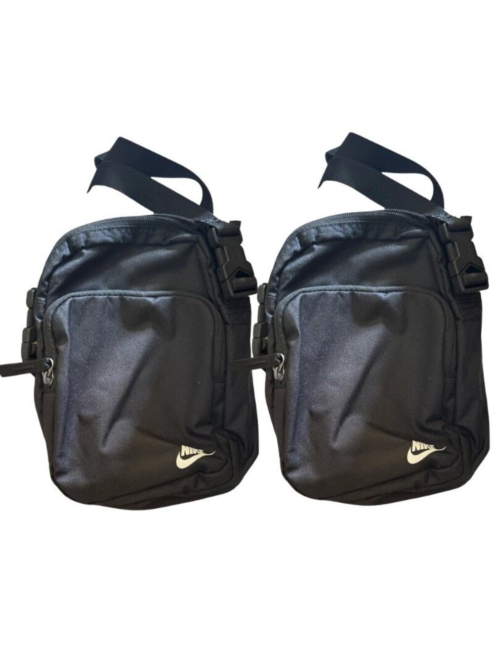 Nike Heritage Crossbody Shoulder Bag Black Small Travel Messenger 2 Pack